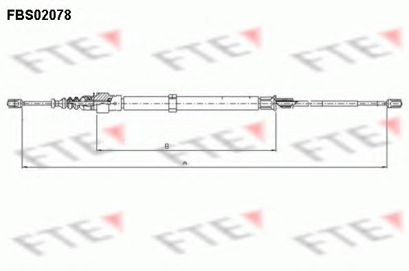Трос, стояночная тормозная система TEXTAR арт. FBS02078 фото1