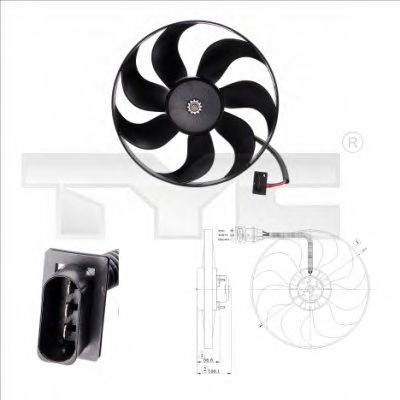 Вентилятор, охлаждение двигателя AVAQUALITYCOOLING арт. 8020009 фото1