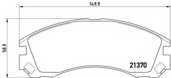 Колодка торм. диск. MITSUBISHI LANCER VI (CK/P_A), OUTLANDER, PAJERO II (V2_W) передн. (пр-во BREMBO FTE арт. P61089 фото1