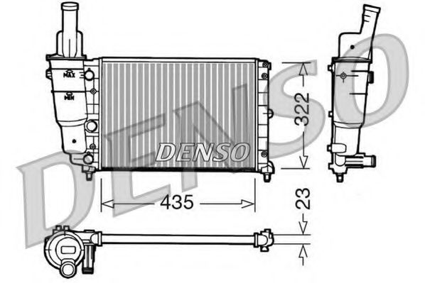 Радиатор системы охлаждения  арт. DRM09095 фото1