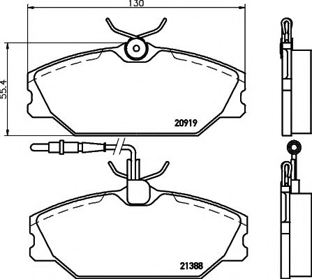 Комплект тормозных колодок DENCKERMANN арт. MDB1613 фото1
