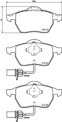 Комплект тормозных колодок, дисковый тормоз DELPHI арт. MDB1826 фото1