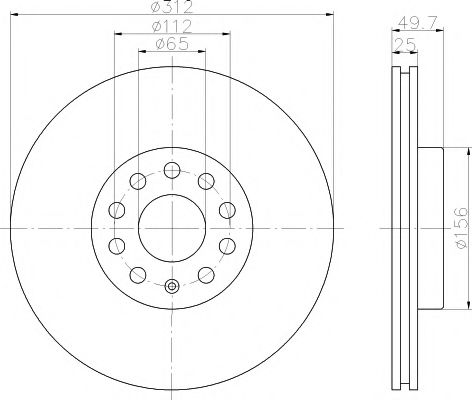Тормозной диск TEXTAR арт. MDC1706 фото1