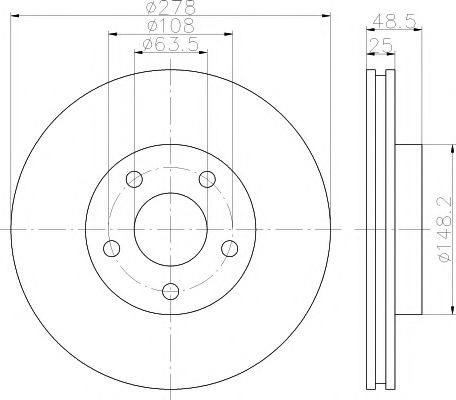 Тормозной диск ROADHOUSE арт. MDC1637 фото1