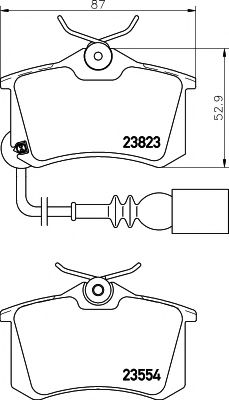 Комплект тормозных колодок, дисковый тормоз NK арт. MDB2566 фото1