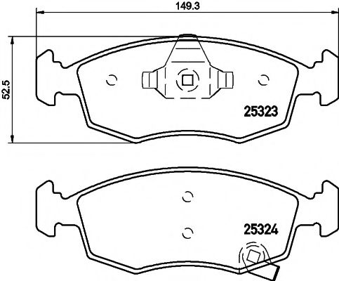 Комплект тормозных колодок, дисковый тормоз REMSA арт. MDB3233 фото1