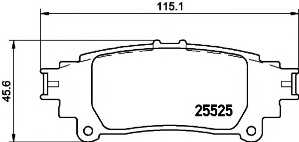 Комплект тормозных колодок, дисковый тормоз BREMSI арт. MDB3280 фото1