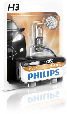 Лампа накаливания H3 12V 55W PK22s Premium blister (пр-во Philips) фото1