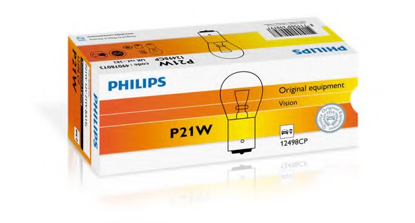 Лампа накаливания P21W12V 21W BA15s (пр-во Philips) FENOX арт. 12498CP фото1