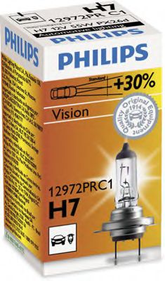 Лампа накаливания H7 12V 55W PX26d Premium (пр-во Philips) VALEO арт. 12972PRC1 фото1