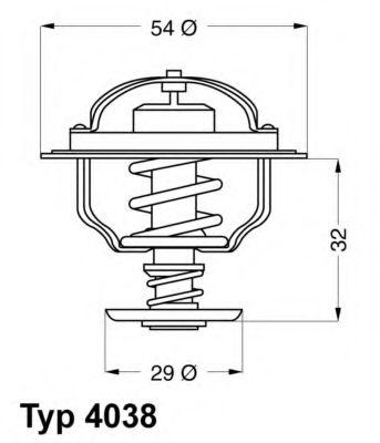 Термостат, охлаждающая жидкость MAHLEORIGINAL арт. 403865D фото1