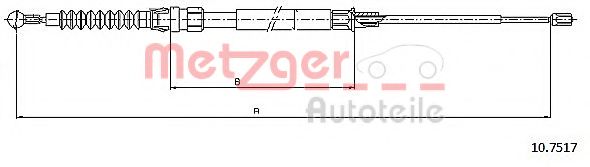 Трос стояночного тормоза SWAG арт. 107517 фото1