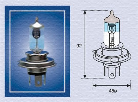 H4 12 XL Лампа накаливания (H4 12V 60/55W XL) GE арт. 002585100000 фото1