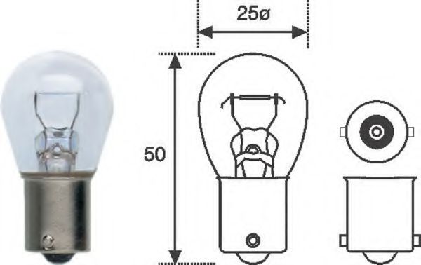 P21W 12 Лампа накаливания (12V P21W) PHILIPS арт. 008506100000 фото1
